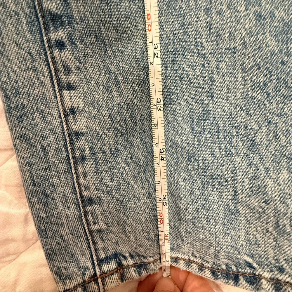 BLDWN Vintage Straight Denim 100% Cotton Women's Button Zip Pockets Vintage Blue - Picture 13 of 17